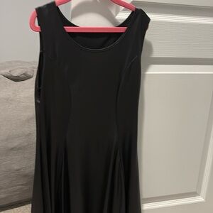 Faux leather loose fitting dress